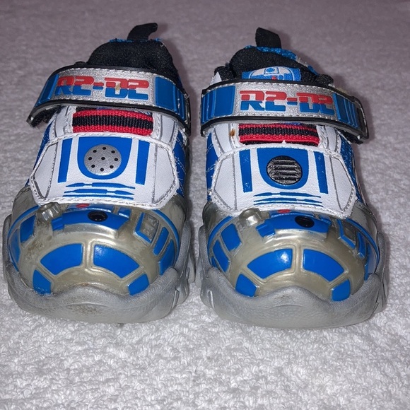 Skechers R2D2 Star Wars velcro strap no tie sneakers size 5 - Picture 6 of 7